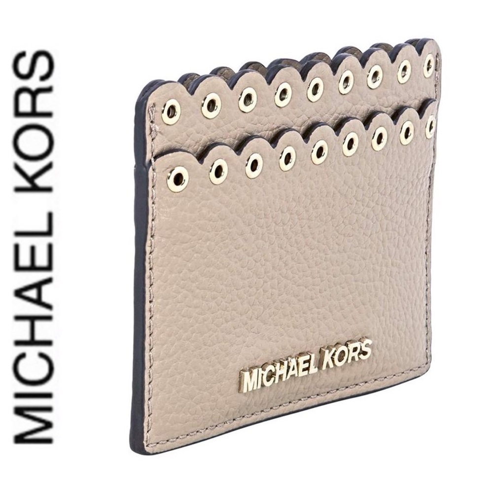 NWT authentic MK genuine leather card holder tan - Picture 2 of 4